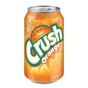 Chilled can of Crush orange juice
