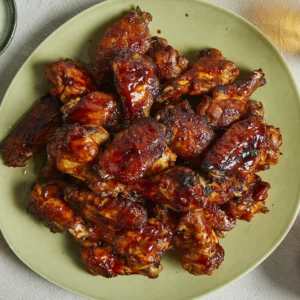 A plate of delicious chicken wings